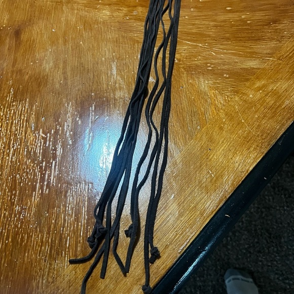 J. Crew Dark Brown Woven Suede Belt Coastal Cowgirl Rodeo Country Western Fringe - Picture 6 of 10